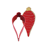 Teardrop Bauble Poly-Resin Coated Cookie Cutter Red