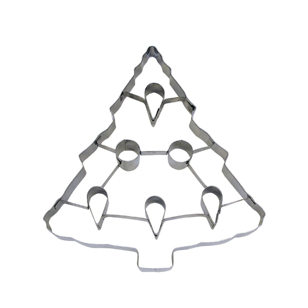 Christmas Tree with Punch-out Deluxe Cookie Cutter Stainless Steel