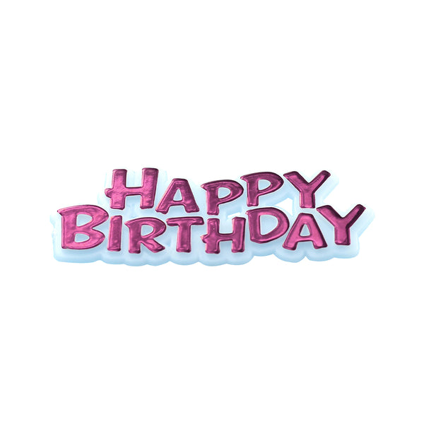 Happy Birthday Motto Cake Toppers Pink Bulk