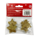 Glitter Star Cupcake Toppers Gold
