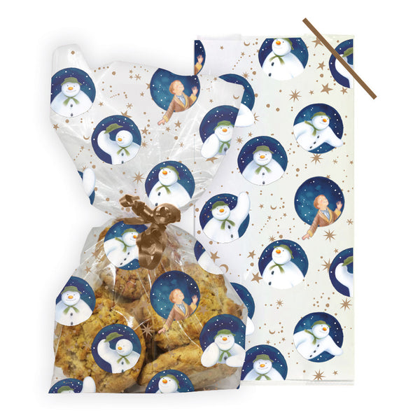 The Snowman™ Snow Wonderful Navy Snowball Cello Treat Bags with Twist Ties