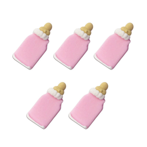 Baby's Bottle Sugarcraft Toppers Pink