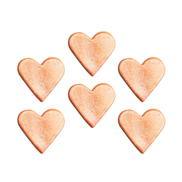 Rose Gold Hearts Sugarcraft Toppers