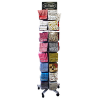 Merchandising Solution Lunch Napkins Floor Standing Spinner 32 Facings with Header Card